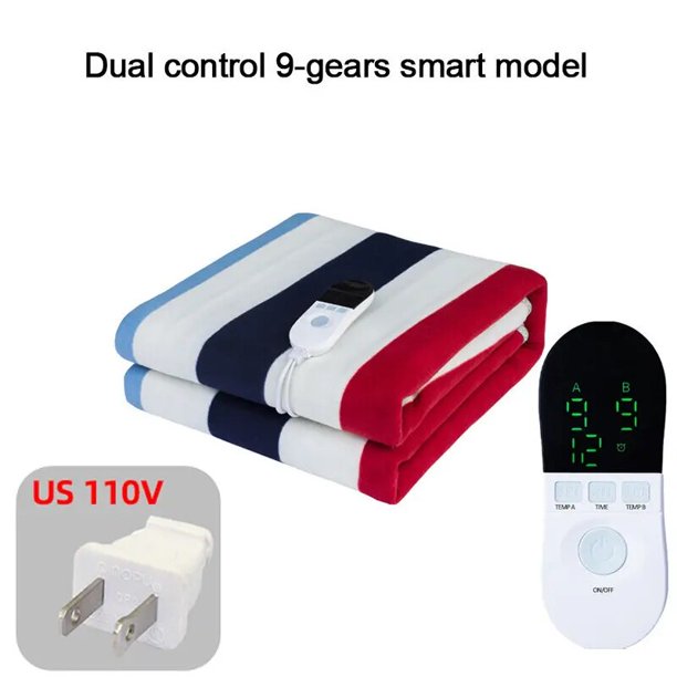Manta eléctrica inteligente con calefacción, colchón calentador de invierno, temperatura constante, Individual/doble, UE/EE. UU., 220V/110V