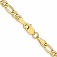 thumbnail image 2 of 10k Yellow Gold 3.5mm Semi-Solid Figaro Chain, 2 of 4