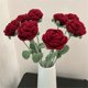 thumbnail image 5 of Crochet Flowers Bouquet Handmade Knitted Red Rose Flower Artificial-Fake Flower Wedding Party Home D, 5 of 5