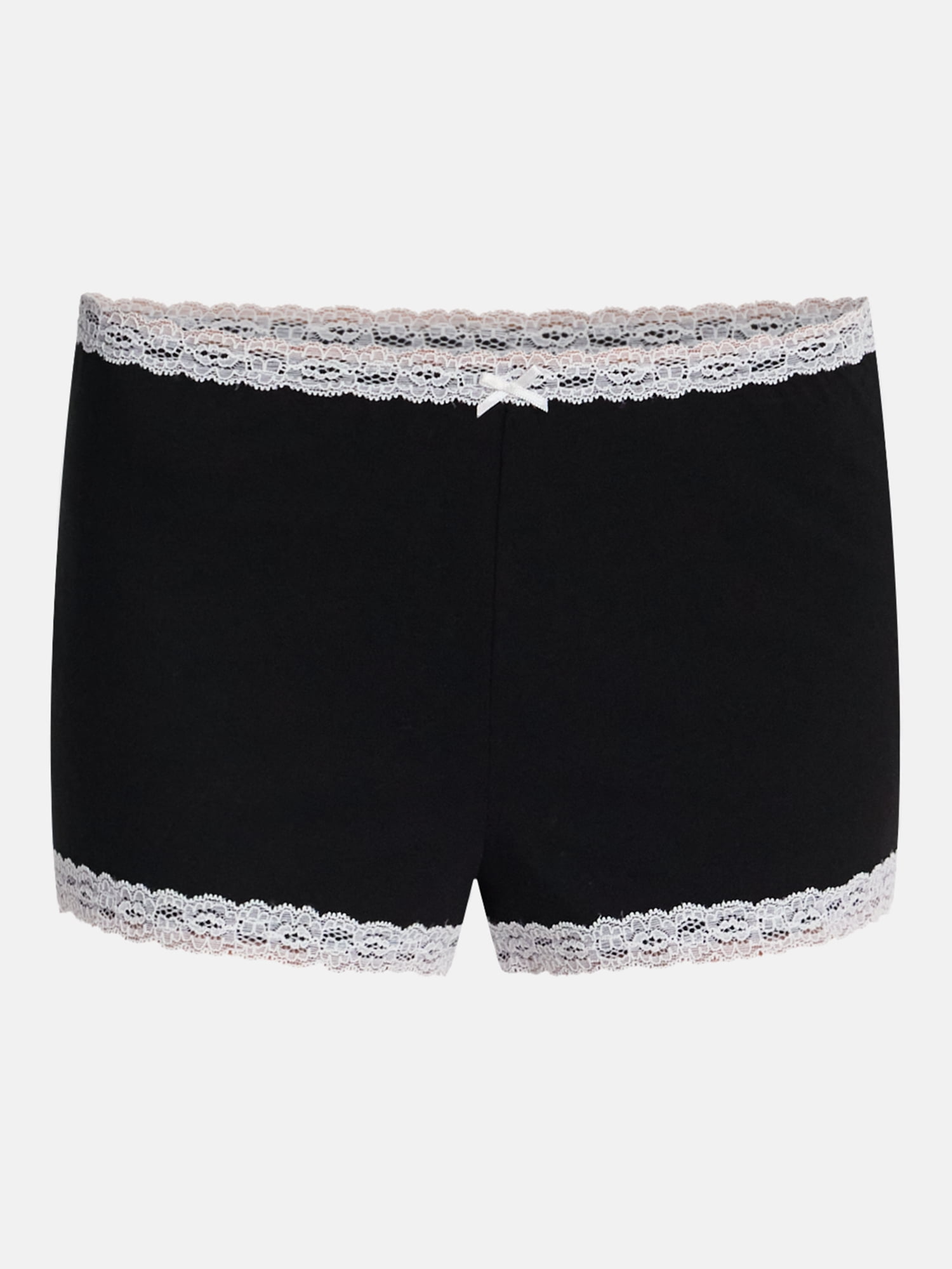 No Boundaries Cotton Blend Jersey Lace Sleep Shorts, Women’s XXS-3X
