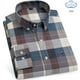 thumbnail image 1 of Chemises Oxford 100% pur coton pour hommes, chemise à carreaux à manches longues, rayée, BusinessTartan, rouge, vêtements de styliste, 1 of 4
