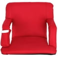 thumbnail image 6 of WDZS Stadium Seats with Back Support for Bleachers – Wide Bleacher Chairs with Thick Padded Cushion, Armrests, Side Pockets, & Shoulder Straps – Portable Seat Chair for Sports Events,Red, 6 of 15