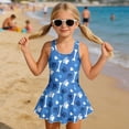 thumbnail image 3 of DISNIMO Dog Paw Bone Printed Girls Swimsuits One-Piece Kids Bathing Suit Swimwear Soft Breathable Swim Dress Sleeveless U Neck Swimsuit for Summer Beach Vacation, 3 of 8