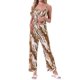 thumbnail image 2 of Conjunto de Ropa de Casa de Satén para Mujeres INSPIRE CHIC 2 Pcs con Estampado de Leopardo, Top de Tirantes Sin Mangas y Pantalones Largos M Oro, 2 of 6