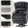 thumbnail image 2 of Recliner Chair Cushions for Elderly Extra Large Seat Cushions Gel Memory Foam 20 x 20 x 5 Inch Dark Grey, 2 of 15