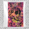 thumbnail image 2 of ABPHQTO Tapiz de flores de calavera decoración de pared sala de estar dormitorio tapices DIY 150x225 cm, 2 of 4