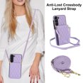 thumbnail image 5 of Crossbody Wallet Case for Samsung Galaxy S22 Plus, RFID Blocking Protective Purse Case Cover with Card Holder Kickstand Shoulder Strap Lanyard Magnetic Closure for Samsung Galaxy S22 Plus, Purple, 5 of 8