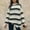 White, variant on Sweaters for Women Crew Neck Striped Distressed Fringe Cable Knit Sweater Long Sleeve Casual Loose Comfy Sweaters for Fall Daily Outdoors Looks
