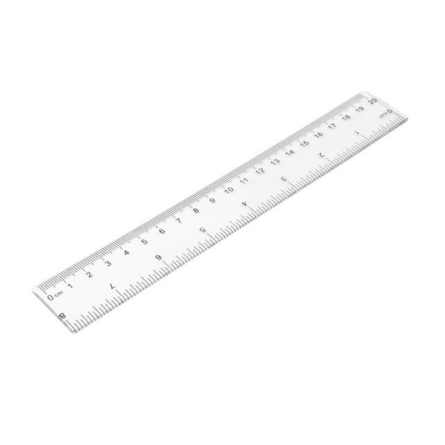 Yeacher 1pc 20cm/8 Inch Transparent Ruler Simple Straight Ruler Measuring Tool for Student School Office Drawing Stationery Supplies