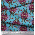 thumbnail image 3 of Soimoi Rayon Fabric Leaves & Floral Paisley Printed Fabric 1 Yard 56 Inch Wide, 3 of 3