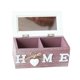 thumbnail image 5 of Caja de almacenamiento de madera, organizador de escritorio, regalos, multifuncional, joyero con 2 compartimentos Púrpura, 5 of 9