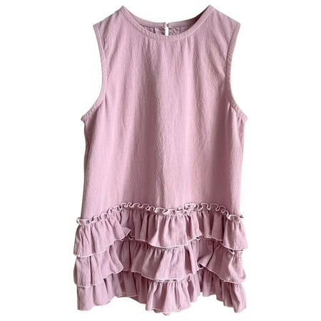 

Toddler Kids Baby Girl s Dress Summer Casual Solid Color Party Princess Dresses Clothes Sweet Lovely Dailywear