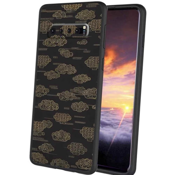 Compatible with Samsung Galaxy S10+ Plus Phone Case, Chinese-Celebration-Luxury Case Silicone Protective for Teen Girl Boy Case for Samsung Galaxy S10+ Plus