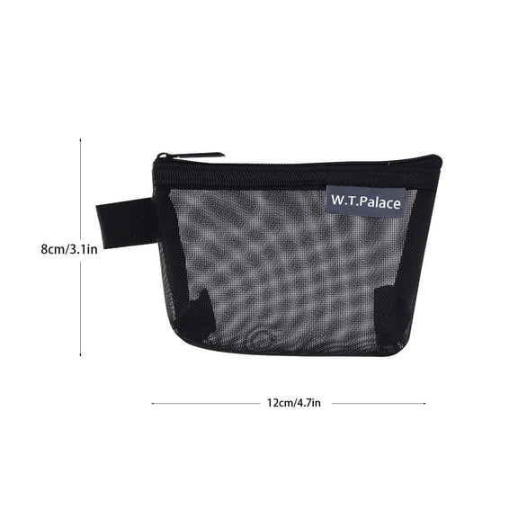 Zmeidao Portable Mesh Storage Bag Nylon Three-dimensional Triangular Mesh Coin Purse Large-capacity Key Bag Card Case Coin Bag Transparent Storage Bag
