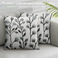 thumbnail image 3 of WERPE  Classical Jacquard Farmhouse Oblong Rectangle Chenille Teal Leaf Decorative Throw Pillow Case,, 3 of 5