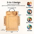 thumbnail image 4 of Danfoxer Bamboo Couch Arm Tray with Cup Holder and Cell Phone Holder，3 in 1  Folding Sofa Tray for Drinks,Snacks,Phone,Remote Control, 4 of 7