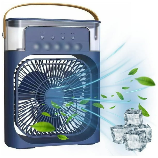 Ventilador de Escritorio Impotacion Con Humidificador Y Luz LED azul