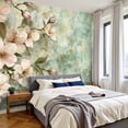 thumbnail image 2 of Peel and Stick Wallpaper Wall Murals Floral Flower Tree Modern Sage Green Decorative 100"H x 144"W Removable PVC Wall Paper Self-Adhesive Wall Paintings Art Decor for Bedroom Living Room, 2 of 7