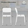 thumbnail image 3 of Costway Modern Dining Chairs Set of 4 with Tilted Backrest & Sturdy Metal Legs Plastic White, 3 of 10