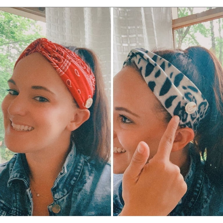 Headbands of Hope Protective Ear Button Headbands - Red  display picture 1
