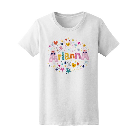 Arianna Cute Colorful Flowers Tee Women's -Image by Shutterstock