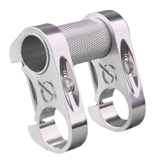 maskred Double Tige en Alliage d'Aluminium pour Guidon de Vélo Pliant Réglable Argent