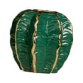 thumbnail image 3 of Ceramic Vase Star Fruit Shape Vase Minimalist Durable Decorative Modern Tabletop Green Short, 3 of 9