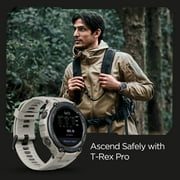 Amazfit T-Rex Pro Smart Watch: Rugged Outdoor GPS Fitness Watch - Black - Silicone watchband