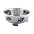 thumbnail image 3 of Iconic Pet Color Splash Designer Oval Fusion Bowl in Gray- Small - Set of 2, 3 of 7