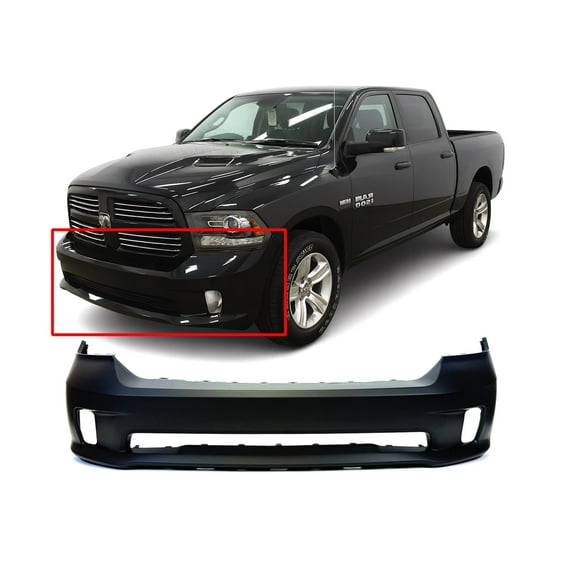 DCP Primed Front Bumper Cover for 2013-2018 Dodge RAM 1500 Sport & Express