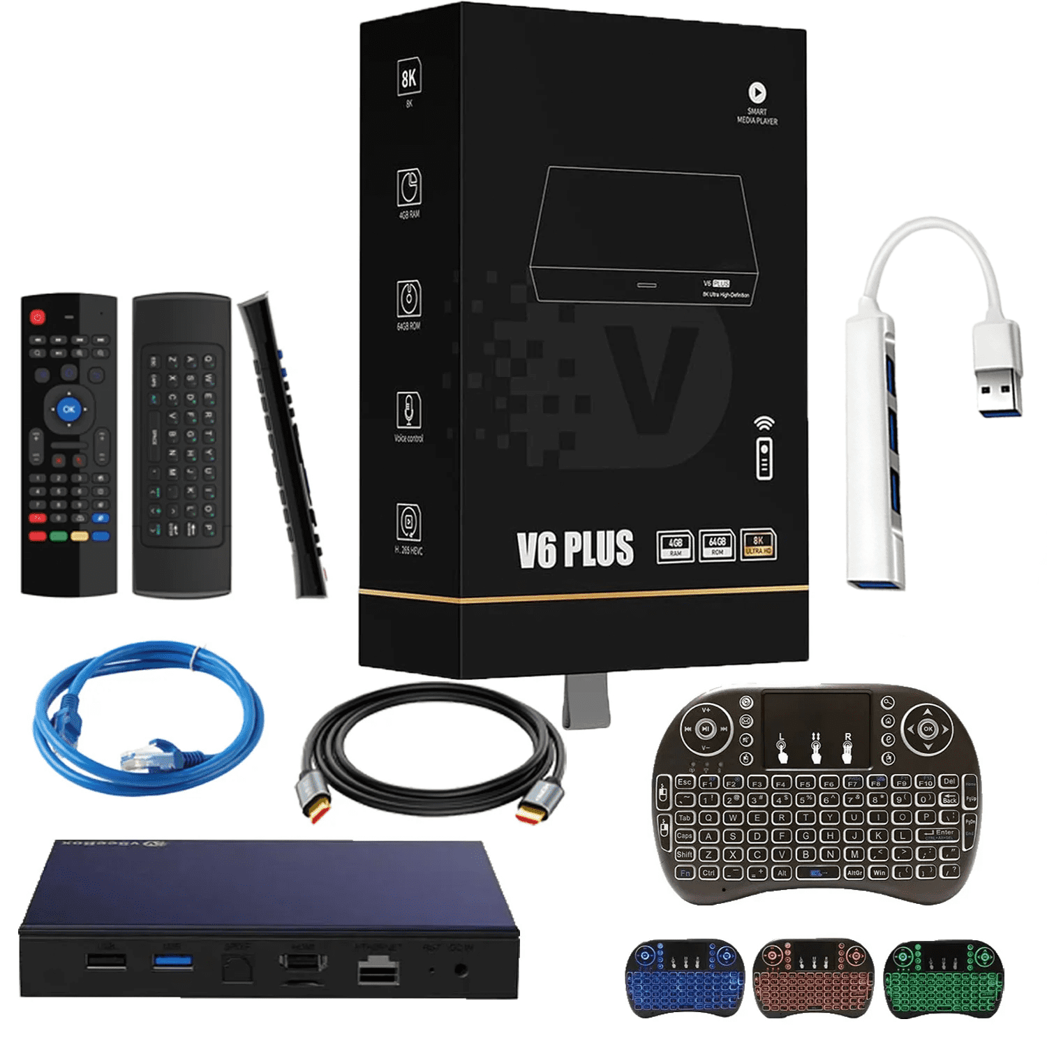 vSeeBox V6 Plus Android TV Box 4GB RAM, 64GB Storage with 2-in-1