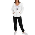 thumbnail image 3 of Fanxing 2025 Clearance Teen Girls Casual Zip Up Hoodie Sweatsuit Y2K Sweatshirts 2pcs Tracksuit Set Jogger Clothes Outfits for Women Workout Loungewear S-3XL, 3 of 7