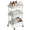White, variant on Fenbeli 3-Tier Metal Rolling Utility Cart with Wheels, White, 18"L x 13.4"W x 31"H