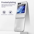 thumbnail image 5 of Dteck Case for Samsung Galaxy Z Flip 5 ,Luxury Plating Phone Case Hinge Protection Slim Hard PC Shockproof Slim Protective Cover for Samsung Galaxy Z Flip 5,Silver, 5 of 7