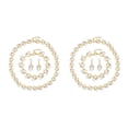 thumbnail image 4 of Sonducket de cristal de imitación de perlas de diamantes de imitación, collar ajustable clásico, pendientes, juegos de joyas de Tipo 1 2piezas, 4 of 6