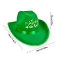 thumbnail image 3 of St Patrick's Day Hats Green Clovers Hat for Irish Holiday Props St Patrick's Day Party Accessories, 11.4x10.2in, 3 of 7