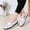 White, variant on Women Hollow Floral Cutout Leather Mule Slides Closed Toe Casual Flat Shoes Coffee 9.5