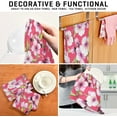thumbnail image 7 of SKYSONIC Pink Flowers Kitchen Dish Towel Set,Drying Kitchen Towels Tea Towels 1Pcs, 7 of 7
