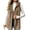 Coffee, variant on Womens Hooded Sleeveless Long Vest, Full Zip Diamond Cable Knit Fuzzy Casual Warm Waistcoat
