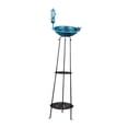 thumbnail image 2 of Baño y comedero para pájaros de exterior con soporte de metal resistente, versátil para amantes de la naturaleza, cuenco para pájaros con adorno de cé, 2 of 8