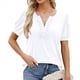 thumbnail image 1 of Blusas Tipo Túnica para Mujer, Informales, con Cuello en V, Corta, Blusas de Verano con Mangas Abullonadas y Volantes. M, 1 of 9