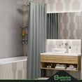 thumbnail image 2 of NEATERIZE Shower Curtain Grey - Hotel Style Grey Shower Curtains for Bathroom with Waffle Design, 72x84 Inches - Fabric Shower Curtain - Cortinas de Baño Elegantes, 2 of 15