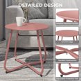 thumbnail image 6 of Grand Patio Outdoor&Indoor Steel Patio Side Table, Weather Resistant Outdoor Small Round End Table for Patio, Yard, Balcony, Garden, Living Room, Bedroom, Rose Dawn, 6 of 9