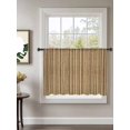 thumbnail image 2 of Sheer Curtains 54 Inch Length, Country Farmhouse Semi Sheer Curtains Light Filtering Window Treatment, Vintage Plants Lines Pattern Brown Privacy Voile Drapes for Living Room Bedroom 52x54 Inch, 2 of 7