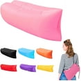 thumbnail image 2 of Inflatable Lounger, Air Sofa Hammock, Waterproof Anti Air Leaking Design Camping Chair for Traveling Beach Picnics & Music Festivals Camping(Pink), 2 of 8