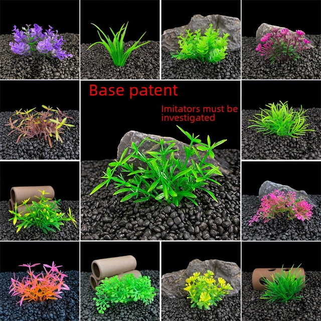 Simulación de paisajismo de pecera, algas marinas, micro paisaje carnoso, decoración, césped acuático de plástico, suministros para acuarios