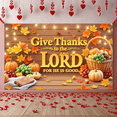 thumbnail image 5 of Decorative Design Thanksgiving Banner Autumn Harvest Inspirational Sign for Fall Celebration Home Decoration Family Gathering Church Event, 5 of 9