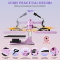 thumbnail image 5 of Adnoom 5 in 1 Heat Press Machine Combo,360°Swing Away Sublimation Heat Transfer 15"x12", Digital shirt Press Machine for Hat Cap Mug Plate,Pink Purple, 5 of 8