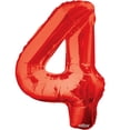 thumbnail image 2 of Giant Red Number 4 Foil Balloon 34", 2 of 2