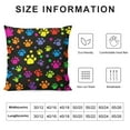 thumbnail image 5 of Shangniulu  Colorful Dog Animal Paws Prints Throw Pillow Covers Decorative Square Pillowcase Soft Cushion Covers for Sofa Couch Bed Home Decor, 5 of 5